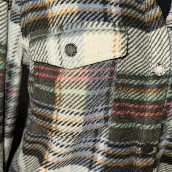 Gently worn womans large O’Neill flannel jacket button up (891) - Picture 2 of 5